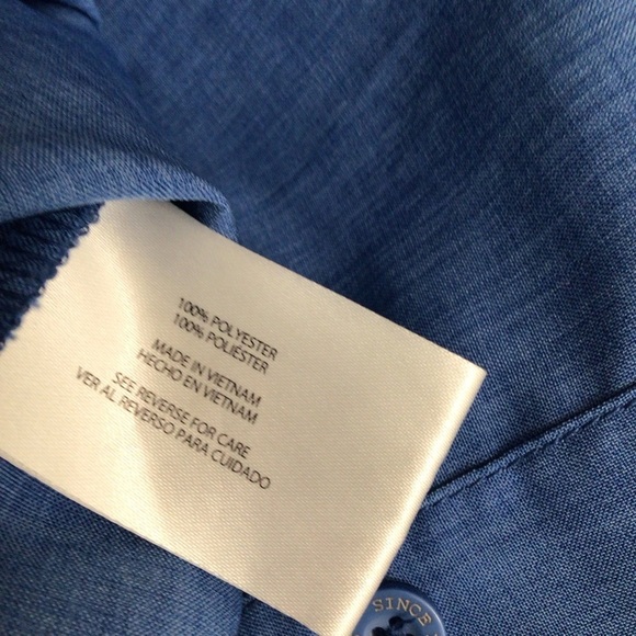 2 bundle lot Orvis button up shirts men small blue black - Picture 10 of 11